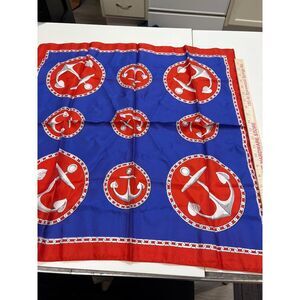 Vintage Nautical Square head‎ scarf acetate made in Japan